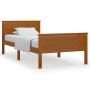 Honey brown pine solid wood bed frame 90x200 cm by vidaXL, Beds and slatted bases - Ref: Foro24-322188, Price: 120,52 €, Disc...