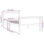 Estructura de cama madera maciza pino marrón miel 90x200 cm de vidaXL, Camas y somieres - Ref: Foro24-322188, Precio: 117,89 ...