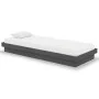 Estructura de cama individual madera maciza gris 75x190 cm de vidaXL, Camas y somieres - Ref: Foro24-819934, Precio: 116,11 €...