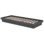 Gray solid wood single bed frame 75x190 cm by vidaXL, Beds and slatted bases - Ref: Foro24-819934, Price: 117,62 €, Discount: %