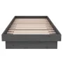 Estructura de cama individual madera maciza gris 75x190 cm de vidaXL, Camas y somieres - Ref: Foro24-819934, Precio: 116,11 €...