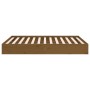 Honey brown solid wood double bed frame 135x190 cm by vidaXL, Beds and slatted bases - Ref: Foro24-820080, Price: 141,26 €, D...