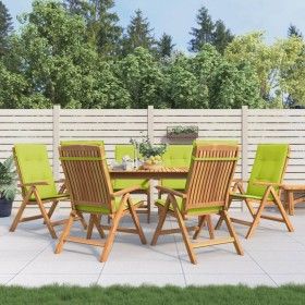 Liegende Gartenstühle und Kissen, 6 Stück, massives Teakholz von vidaXL, Gartenstühle - Ref: Foro24-3196504, Preis: 1,00 €, R...