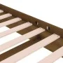 Honey brown solid wood double bed frame 135x190 cm by vidaXL, Beds and slatted bases - Ref: Foro24-819950, Price: 171,36 €, D...