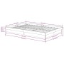 Honey brown solid wood double bed frame 135x190 cm by vidaXL, Beds and slatted bases - Ref: Foro24-819950, Price: 173,67 €, D...