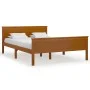 Solid pine wood bed frame honey brown 140x200 cm by vidaXL, Beds and slatted bases - Ref: Foro24-322191, Price: 114,30 €, Dis...
