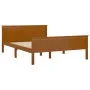 Solid pine wood bed frame honey brown 140x200 cm by vidaXL, Beds and slatted bases - Ref: Foro24-322191, Price: 114,30 €, Dis...