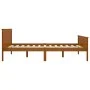 Solid pine wood bed frame honey brown 140x200 cm by vidaXL, Beds and slatted bases - Ref: Foro24-322191, Price: 114,30 €, Dis...