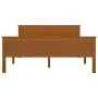 Solid pine wood bed frame honey brown 140x200 cm by vidaXL, Beds and slatted bases - Ref: Foro24-322191, Price: 114,30 €, Dis...