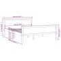 Estructura de cama madera maciza pino marrón miel 140x200 cm de vidaXL, Camas y somieres - Ref: Foro24-322191, Precio: 115,59...