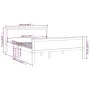 Estructura de cama madera maciza pino marrón miel 160x200 cm de vidaXL, Camas y somieres - Ref: Foro24-322192, Precio: 132,06...