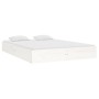 Small double bed frame white solid wood 120x190cm by vidaXL, Beds and slatted bases - Ref: Foro24-820073, Price: 115,56 €, Di...