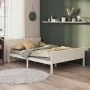 Massiver Bettrahmen aus weißem Kiefernholz, 160 x 200 cm von vidaXL, Betten und Lattenroste - Ref: Foro24-322185, Preis: 207,...