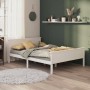 Solid white pine wood bed frame 160x200 cm by vidaXL, Beds and slatted bases - Ref: Foro24-322185, Price: 211,62 €, Discount: %
