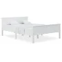 Estructura de cama de madera maciza de pino blanco 160x200 cm de vidaXL, Camas y somieres - Ref: Foro24-322185, Precio: 207,5...