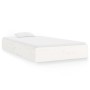 Estructura de cama madera maciza blanca 100x200 cm