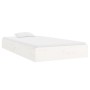 Weißer Massivholzbettrahmen 100x200 cm von vidaXL, Betten und Lattenroste - Ref: Foro24-820053, Preis: 98,07 €, Rabatt: %
