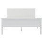 Solid white pine wood bed frame 160x200 cm by vidaXL, Beds and slatted bases - Ref: Foro24-322185, Price: 211,62 €, Discount: %