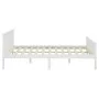 Estructura de cama de madera maciza de pino blanco 160x200 cm de vidaXL, Camas y somieres - Ref: Foro24-322185, Precio: 207,5...