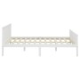 Solid white pine wood bed frame 160x200 cm by vidaXL, Beds and slatted bases - Ref: Foro24-322185, Price: 211,62 €, Discount: %