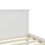 Solid white pine wood bed frame 160x200 cm by vidaXL, Beds and slatted bases - Ref: Foro24-322185, Price: 211,62 €, Discount: %