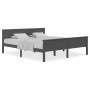 Bettgestell aus massivem, grauem Kiefernholz, 180 x 200 cm von vidaXL, Betten und Lattenroste - Ref: Foro24-322207, Preis: 19...