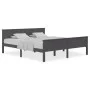 Solid gray pine wood bed frame 180x200 cm by vidaXL, Beds and slatted bases - Ref: Foro24-322207, Price: 189,93 €, Discount: %