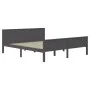 Solid gray pine wood bed frame 180x200 cm by vidaXL, Beds and slatted bases - Ref: Foro24-322207, Price: 189,93 €, Discount: %
