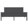 Solid gray pine wood bed frame 180x200 cm by vidaXL, Beds and slatted bases - Ref: Foro24-322207, Price: 189,93 €, Discount: %
