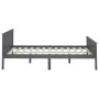Solid gray pine wood bed frame 140x200 cm by vidaXL, Beds and slatted bases - Ref: Foro24-322205, Price: 159,73 €, Discount: %