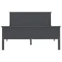 Solid gray pine wood bed frame 140x200 cm by vidaXL, Beds and slatted bases - Ref: Foro24-322205, Price: 159,73 €, Discount: %