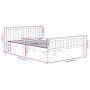 Estructura de cama madera maciza de pino gris 140x200 cm de vidaXL, Camas y somieres - Ref: Foro24-322205, Precio: 161,86 €, ...