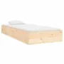 Solid wood bed frame 75x190 cm by vidaXL, Beds and slatted bases - Ref: Foro24-820062, Price: 73,98 €, Discount: %