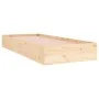 Solid wood bed frame 75x190 cm by vidaXL, Beds and slatted bases - Ref: Foro24-820062, Price: 73,98 €, Discount: %