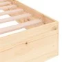 Solid wood bed frame 75x190 cm by vidaXL, Beds and slatted bases - Ref: Foro24-820062, Price: 73,98 €, Discount: %