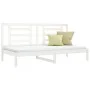 Sofá cama madera maciza de pino blanco 90x200 cm de vidaXL, Camas y somieres - Ref: Foro24-3108057, Precio: 133,57 €, Descuen...