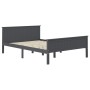 Bettgestell aus massivem, grauem Kiefernholz, 160 x 200 cm von vidaXL, Betten und Lattenroste - Ref: Foro24-322206, Preis: 15...