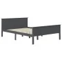 Solid gray pine wood bed frame 160x200 cm by vidaXL, Beds and slatted bases - Ref: Foro24-322206, Price: 156,74 €, Discount: %