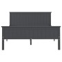 Solid gray pine wood bed frame 160x200 cm by vidaXL, Beds and slatted bases - Ref: Foro24-322206, Price: 158,85 €, Discount: %
