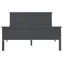 Solid gray pine wood bed frame 160x200 cm by vidaXL, Beds and slatted bases - Ref: Foro24-322206, Price: 156,74 €, Discount: %