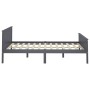 Solid gray pine wood bed frame 160x200 cm by vidaXL, Beds and slatted bases - Ref: Foro24-322206, Price: 158,85 €, Discount: %