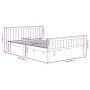Solid gray pine wood bed frame 160x200 cm by vidaXL, Beds and slatted bases - Ref: Foro24-322206, Price: 158,85 €, Discount: %