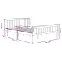 Solid gray pine wood bed frame 160x200 cm by vidaXL, Beds and slatted bases - Ref: Foro24-322206, Price: 156,74 €, Discount: %
