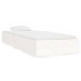 White single solid wood bed frame 75x190 cm by vidaXL, Beds and slatted bases - Ref: Foro24-820063, Price: 87,91 €, Discount: %