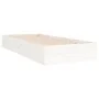 White single solid wood bed frame 75x190 cm by vidaXL, Beds and slatted bases - Ref: Foro24-820063, Price: 86,78 €, Discount: %