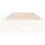 Estructura de cama madera maciza individual blanco 75x190 cm de vidaXL, Camas y somieres - Ref: Foro24-820063, Precio: 86,78 ...