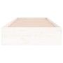 Weißer Einzelbettrahmen aus Massivholz, 75 x 190 cm von vidaXL, Betten und Lattenroste - Ref: Foro24-820063, Preis: 87,91 €, ...
