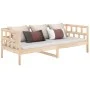Solid pine wood sofa bed 90x190 cm by vidaXL, Beds and slatted bases - Ref: Foro24-820217, Price: 119,12 €, Discount: %