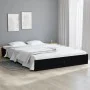 Black solid wood bed frame King Size 150x200 cm by vidaXL, Beds and slatted bases - Ref: Foro24-820041, Price: 118,62 €, Disc...