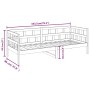 Solid pine wood sofa bed 90x190 cm by vidaXL, Beds and slatted bases - Ref: Foro24-820217, Price: 121,04 €, Discount: %